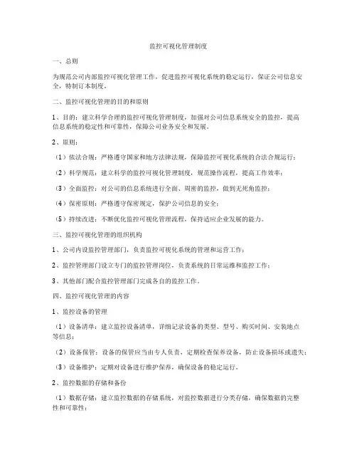 监控可视化管理制度