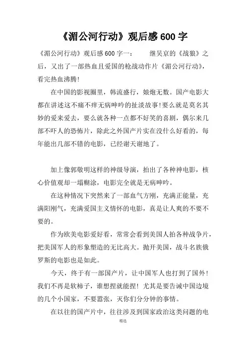 《湄公河行动》观后感600字