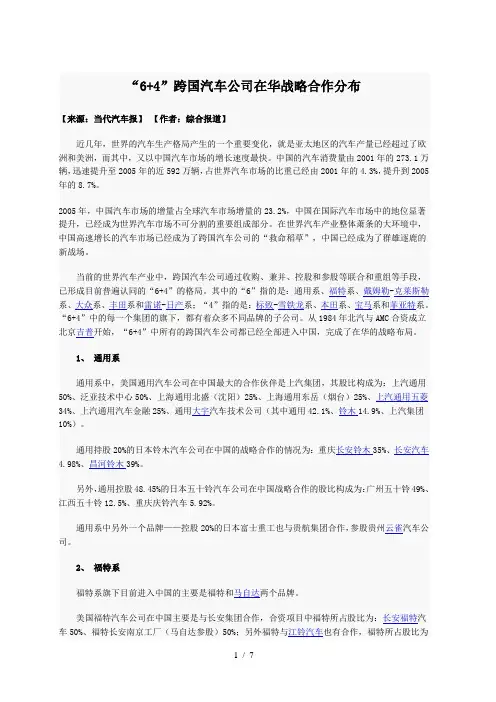 汽车零部件大全