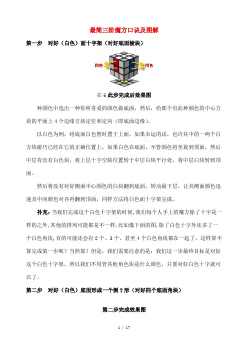 自整理三阶魔方口诀