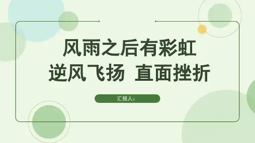 风雨之后有彩虹逆风飞扬直面挫折主题班会PPT课件