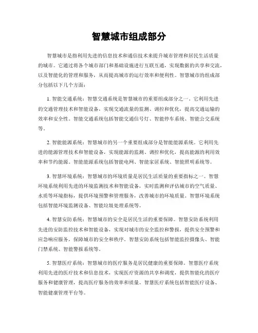 智慧城市组成部分