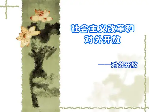 中国为什么要实行对外开放