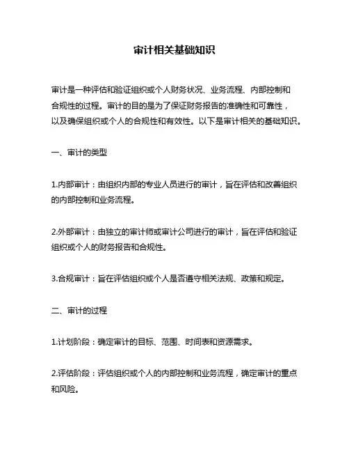 审计相关基础知识