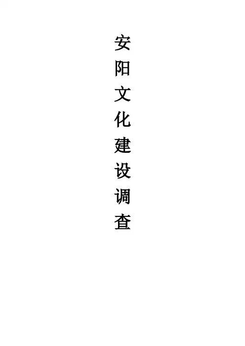 安阳文化建设调查