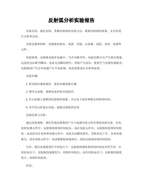 反射弧分析实验报告