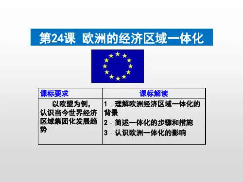 岳麓版高中历史必修二第24课 欧洲的经济区域一体化(共28张PPT)高中历史精品公开课