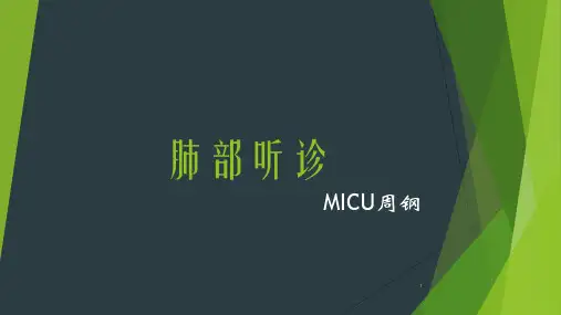 肺部听诊PPT课件