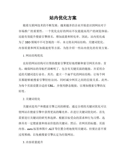 站内优化方案