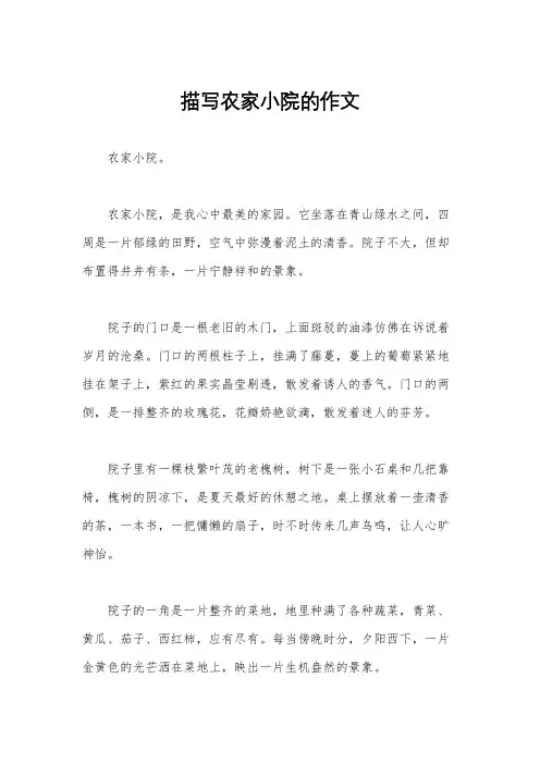 描写农家小院的作文