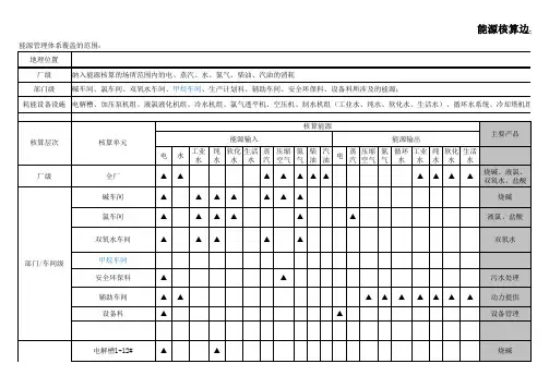 ISO50001能源核算边界和指标范例
