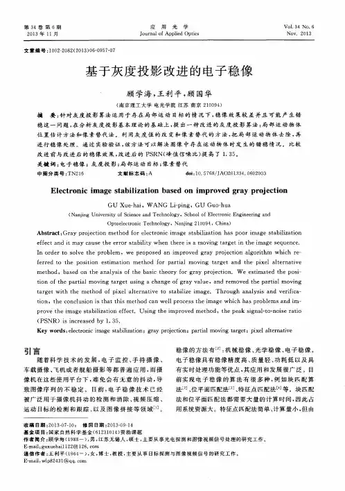 基于灰度投影改进的电子稳像