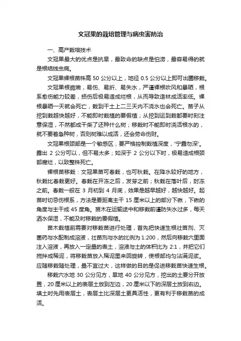 文冠果的栽培管理与病虫害防治