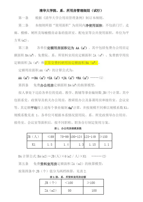 2.清华大学公用房管理办法