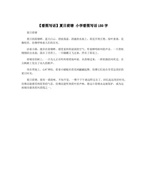 【看图写话】夏日荷塘 小学看图写话150字