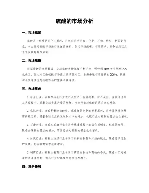 硫酸的市场分析