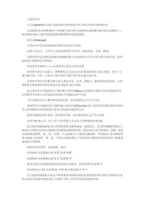言语治疗学