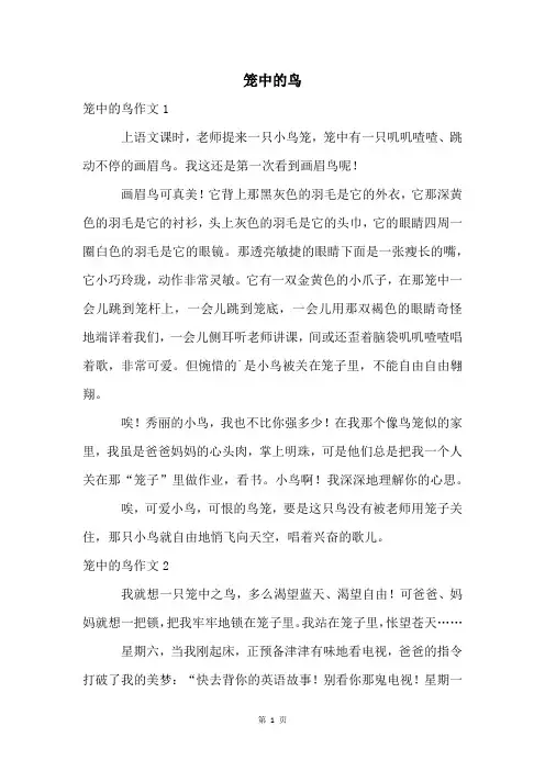 笼中的鸟精品文档