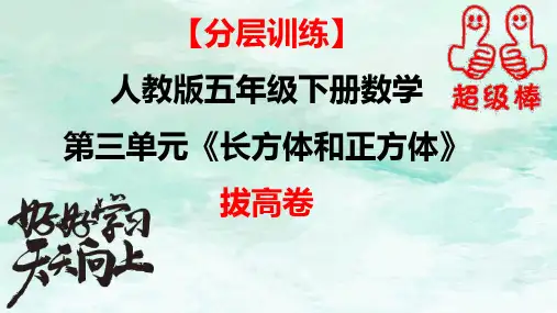 五年级下册数学长方体正方体测试卷拔高