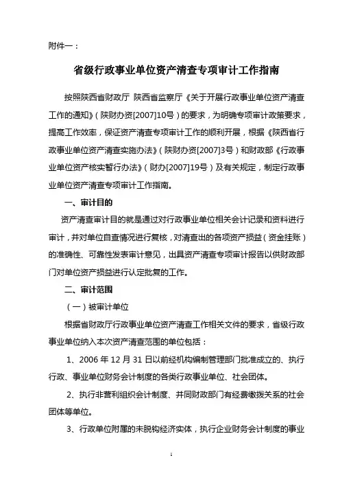 专项审计工作指南