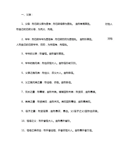 古代称谓大全