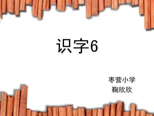 人教版二年级上册识字六正式