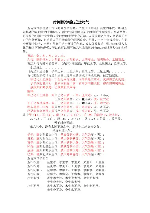 时间医学的五运六气