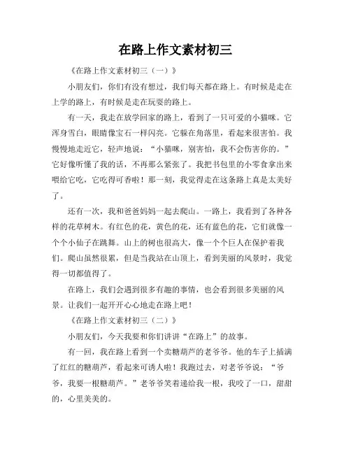 在路上作文素材初三