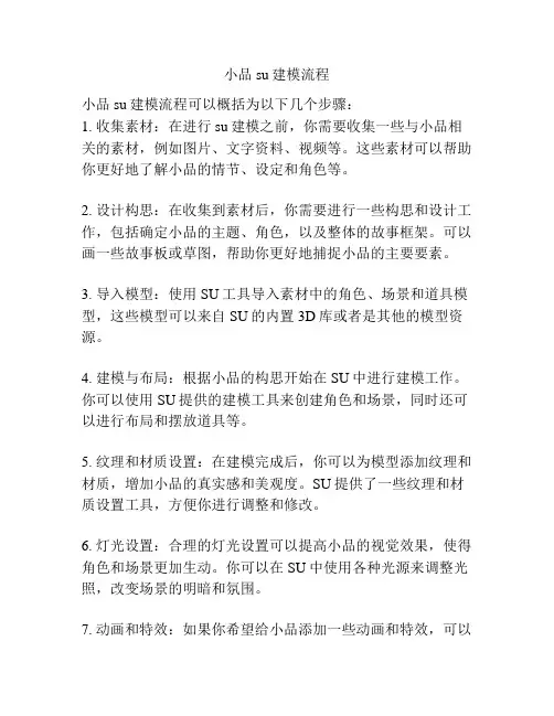 小品su建模流程