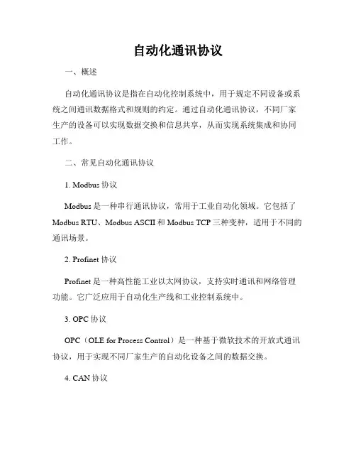 自动化通讯协议