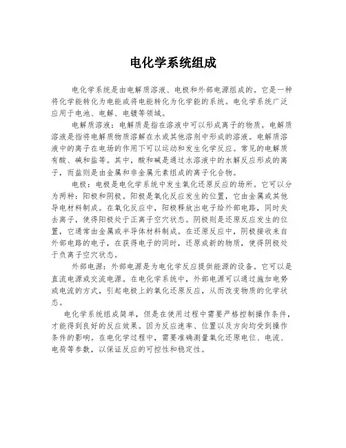 电化学系统组成