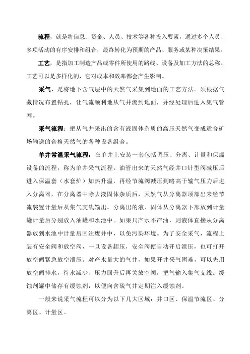 单井采气工艺流程课件