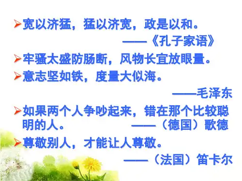 多一些宽容ppt课件全面版