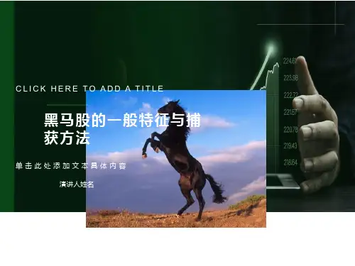 黑马股的一般特征与捕获方法