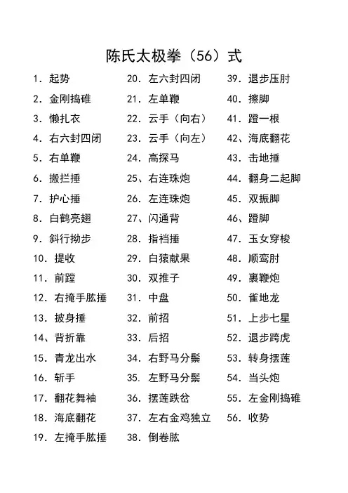 陈氏太极拳