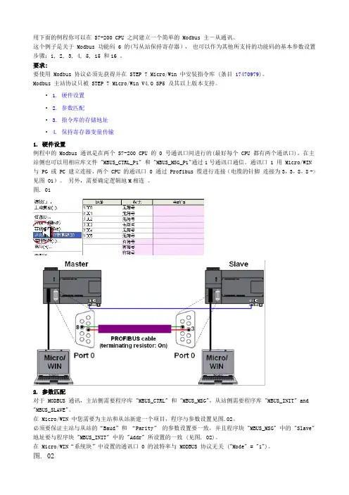 S7-200的MODBUS通讯设置(易懂)