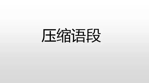 高考语文复习：压缩语段 