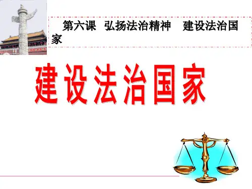 弘扬法治精神 建设法治国家教案PPT
