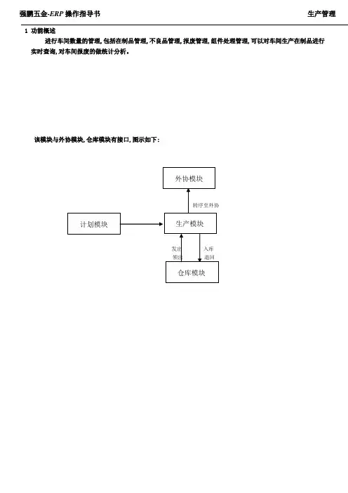 生产管理-ERP作业指导书