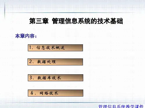 管理信息系统的技术基础