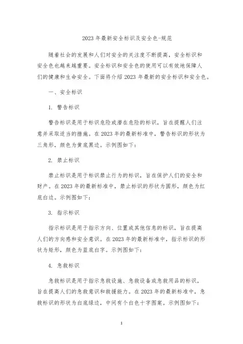 2023年最新安全标识及安全色-规范