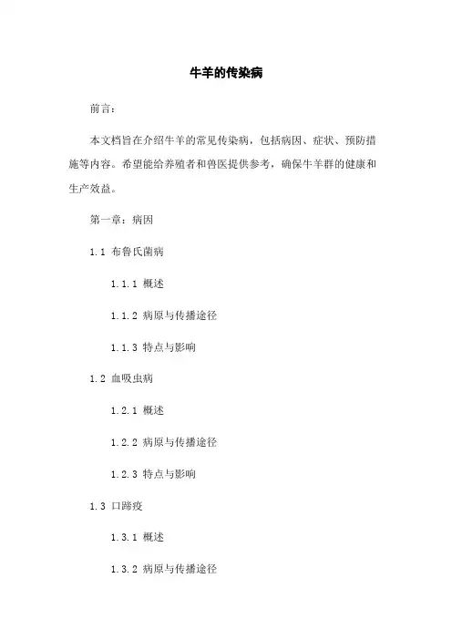 牛羊的传染病