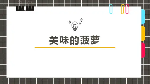 《美味的菠萝》少儿水彩笔美术PPT课件