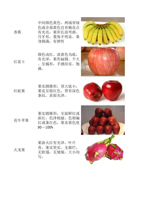 水果验收标准全最新