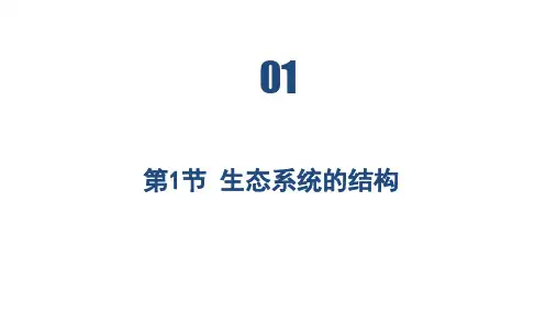人教版高中生物选择性必修第2册 生物与环境 第3章 生态系统及其稳定性 第1节 生态系统的结构