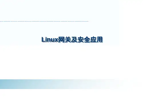 Linux网关和安全应用PPT
