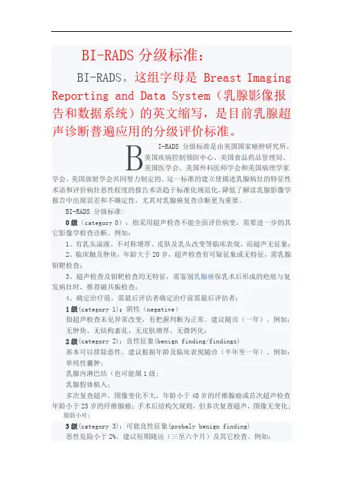 BI-RADS分级标准