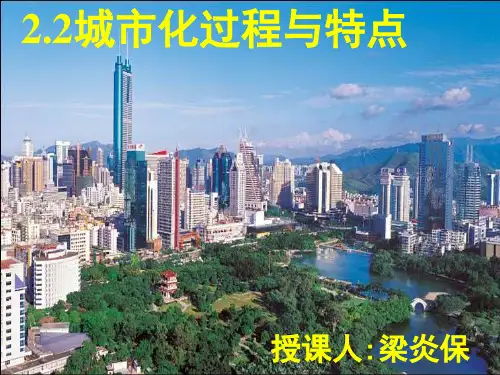 地理必修二   城市化过程与特点