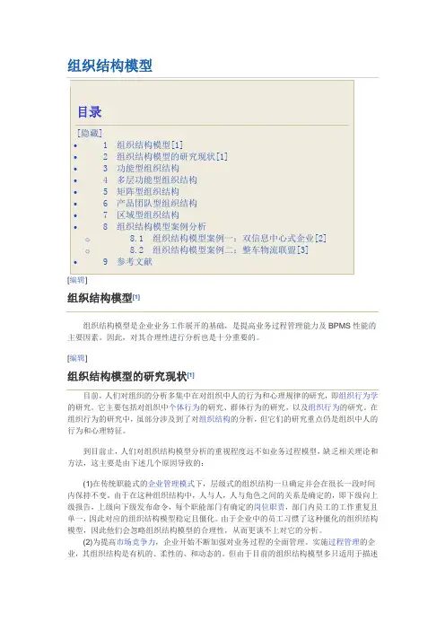 组织结构模型