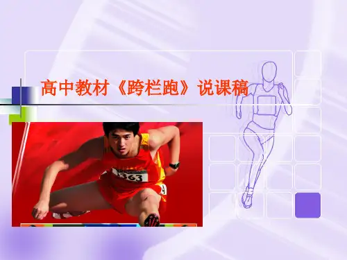 高中体育与健康 人教版 全一册 田径 跑----跨栏跑说课 课件 